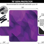 Purple Polygonal Geometric Print Sofa Protector