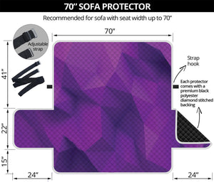 Purple Polygonal Geometric Print Sofa Protector