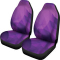 Purple Polygonal Geometric Print Universal Fit Car Seat Covers