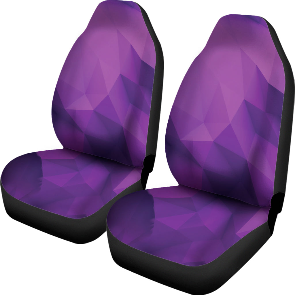 Purple Polygonal Geometric Print Universal Fit Car Seat Covers