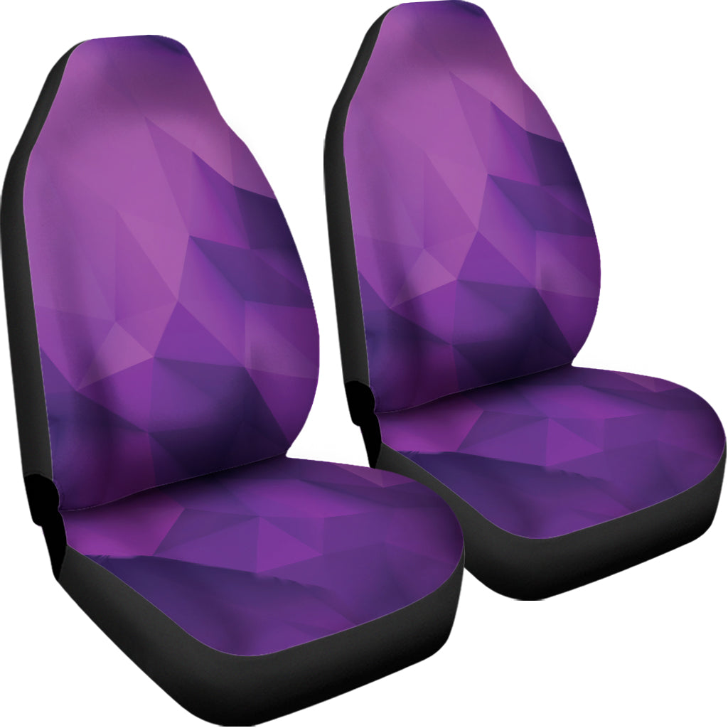 Purple Polygonal Geometric Print Universal Fit Car Seat Covers