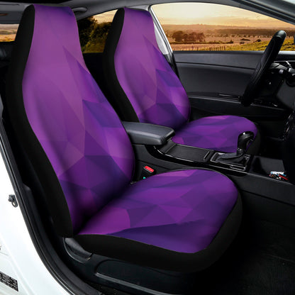 Purple Polygonal Geometric Print Universal Fit Car Seat Covers