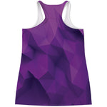 Purple Polygonal Geometric Print Women's Racerback Tank Top