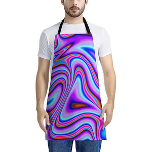 Purple Psychedelic Trippy Print Apron