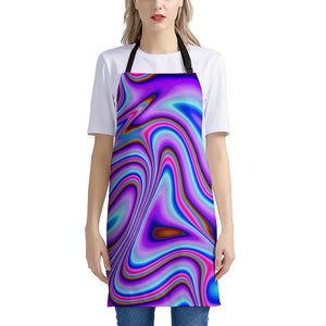 Purple Psychedelic Trippy Print Apron