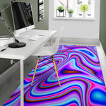 Purple Psychedelic Trippy Print Area Rug GearFrost