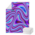 Purple Psychedelic Trippy Print Blanket