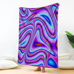 Purple Psychedelic Trippy Print Blanket