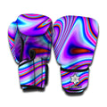 Purple Psychedelic Trippy Print Boxing Gloves