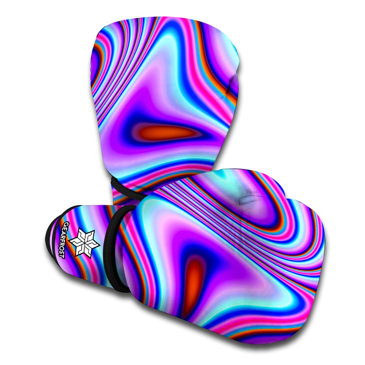 Purple Psychedelic Trippy Print Boxing Gloves