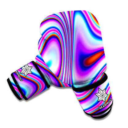 Purple Psychedelic Trippy Print Boxing Gloves
