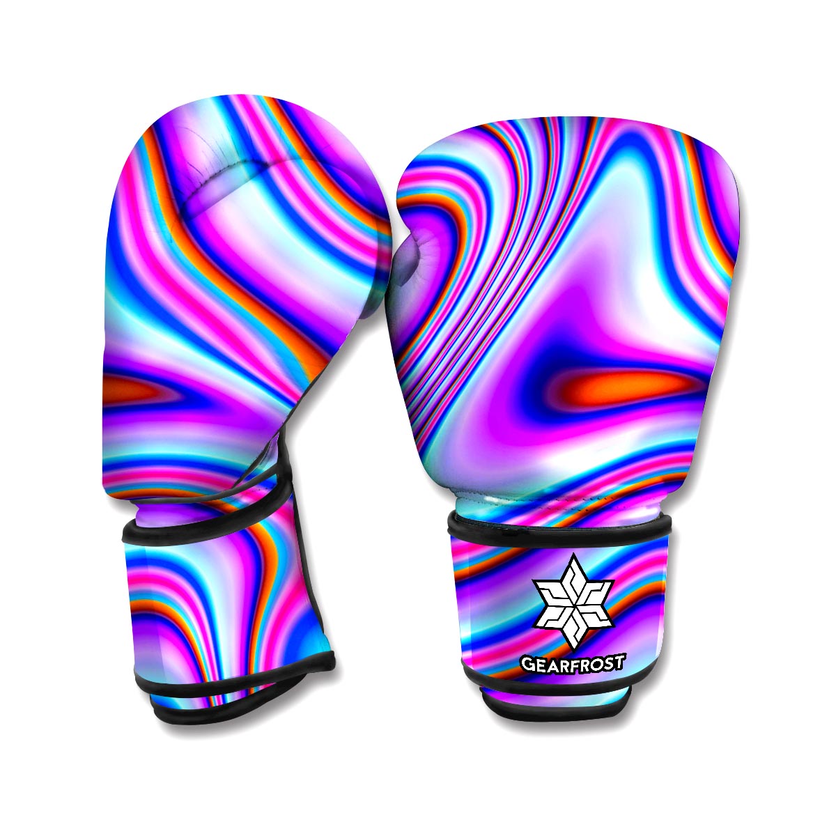 Purple Psychedelic Trippy Print Boxing Gloves
