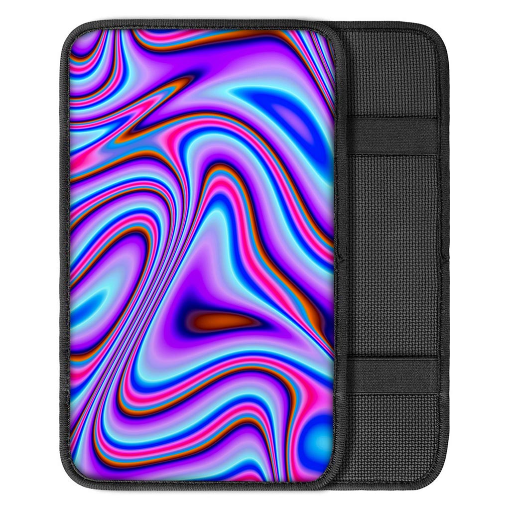 Purple Psychedelic Trippy Print Car Center Console Cover