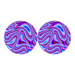 Purple Psychedelic Trippy Print Car Coasters