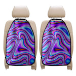 Purple Psychedelic Trippy Print Car Seat Organizers