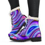 Purple Psychedelic Trippy Print Comfy Boots GearFrost