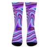 Purple Psychedelic Trippy Print Crew Socks