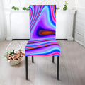 Purple Psychedelic Trippy Print Dining Chair Slipcover