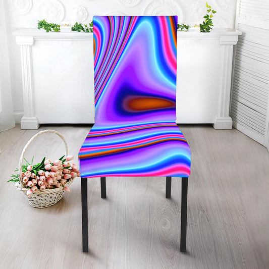 Purple Psychedelic Trippy Print Dining Chair Slipcover
