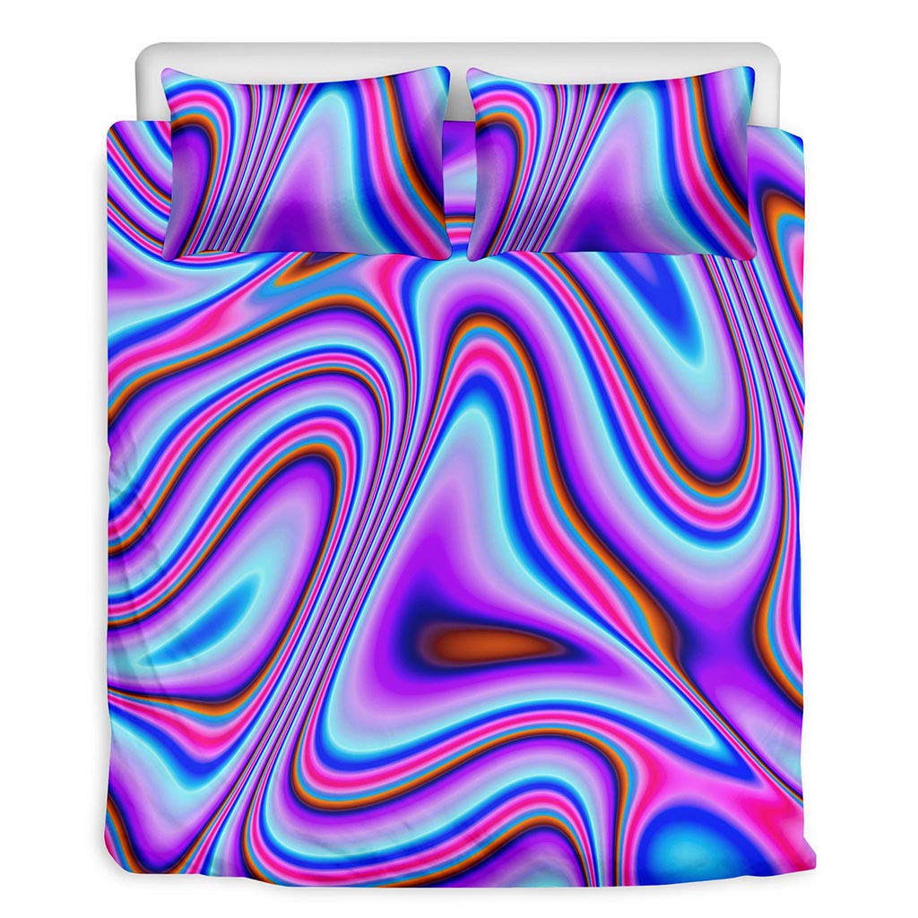 Purple Psychedelic Trippy Print Duvet Cover Bedding Set