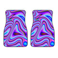 Purple Psychedelic Trippy Print Front Car Floor Mats