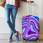 Purple Psychedelic Trippy Print Luggage Cover GearFrost