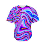 Purple Psychedelic Trippy Print Men's Baseball Jersey