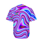 Purple Psychedelic Trippy Print Men's Baseball Jersey