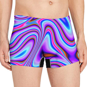 Purple Psychedelic Trippy Print Men's Boxer Briefs