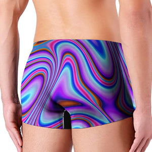 Purple Psychedelic Trippy Print Men's Boxer Briefs