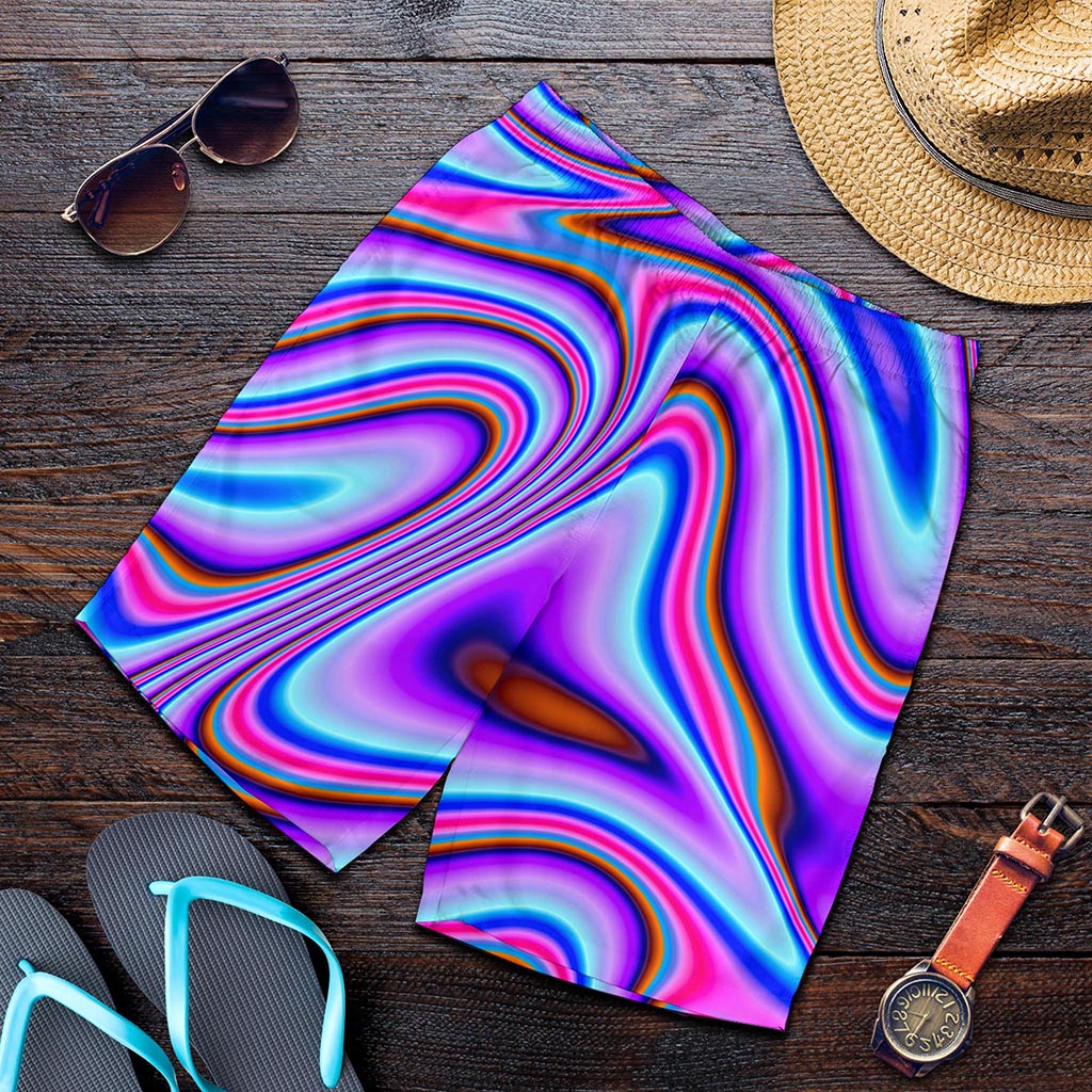 Purple Psychedelic Trippy Print Men's Shorts