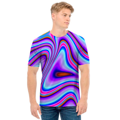 Purple Psychedelic Trippy Print Men's T-Shirt