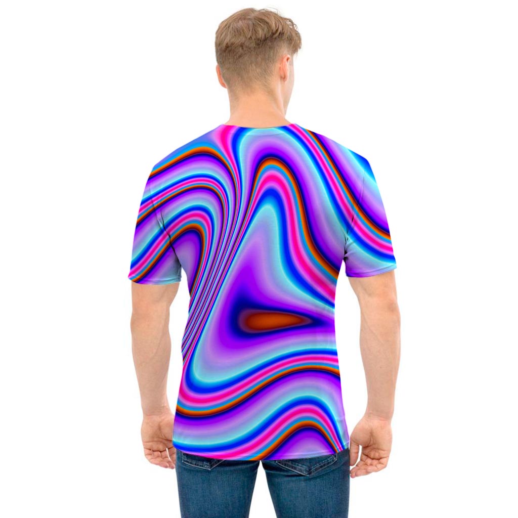 Purple Psychedelic Trippy Print Men's T-Shirt