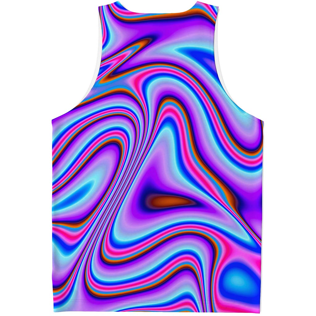 Purple Psychedelic Trippy Print Men's Tank Top