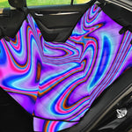 Purple Psychedelic Trippy Print Pet Car Back Seat Cover