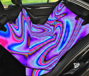 Purple Psychedelic Trippy Print Pet Car Back Seat Cover