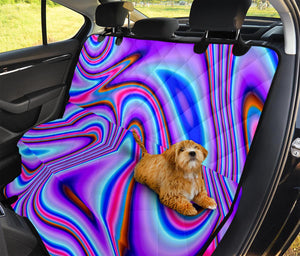 Purple Psychedelic Trippy Print Pet Car Back Seat Cover