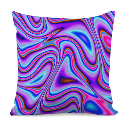 Purple Psychedelic Trippy Print Pillow Cover