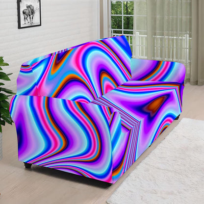 Purple Psychedelic Trippy Print Sofa Cover