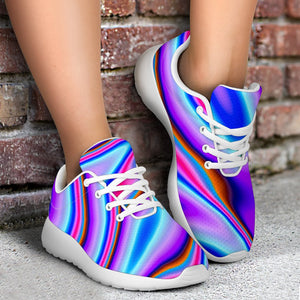 Purple Psychedelic Trippy Print Sport Shoes GearFrost