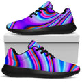 Purple Psychedelic Trippy Print Walking Shoes