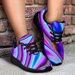 Purple Psychedelic Trippy Print Sport Shoes GearFrost