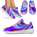 Purple Psychedelic Trippy Print Sport Shoes GearFrost