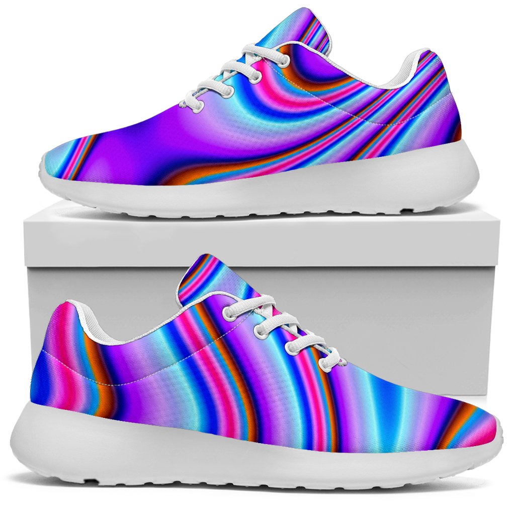 Purple Psychedelic Trippy Print Sport Shoes GearFrost