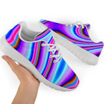 Purple Psychedelic Trippy Print Sport Shoes GearFrost