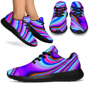 Purple Psychedelic Trippy Print Sport Shoes GearFrost