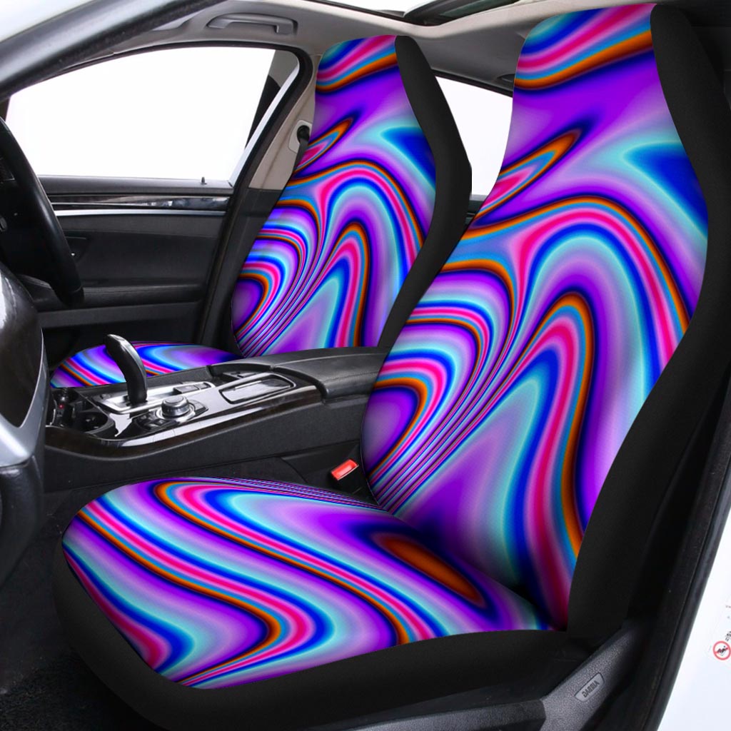 Purple Psychedelic Trippy Print Universal Fit Car Seat Covers