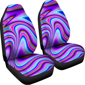 Purple Psychedelic Trippy Print Universal Fit Car Seat Covers