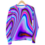 Purple Psychedelic Trippy Print Women's Crewneck Sweatshirt GearFrost