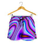 Purple Psychedelic Trippy Print Women's Shorts